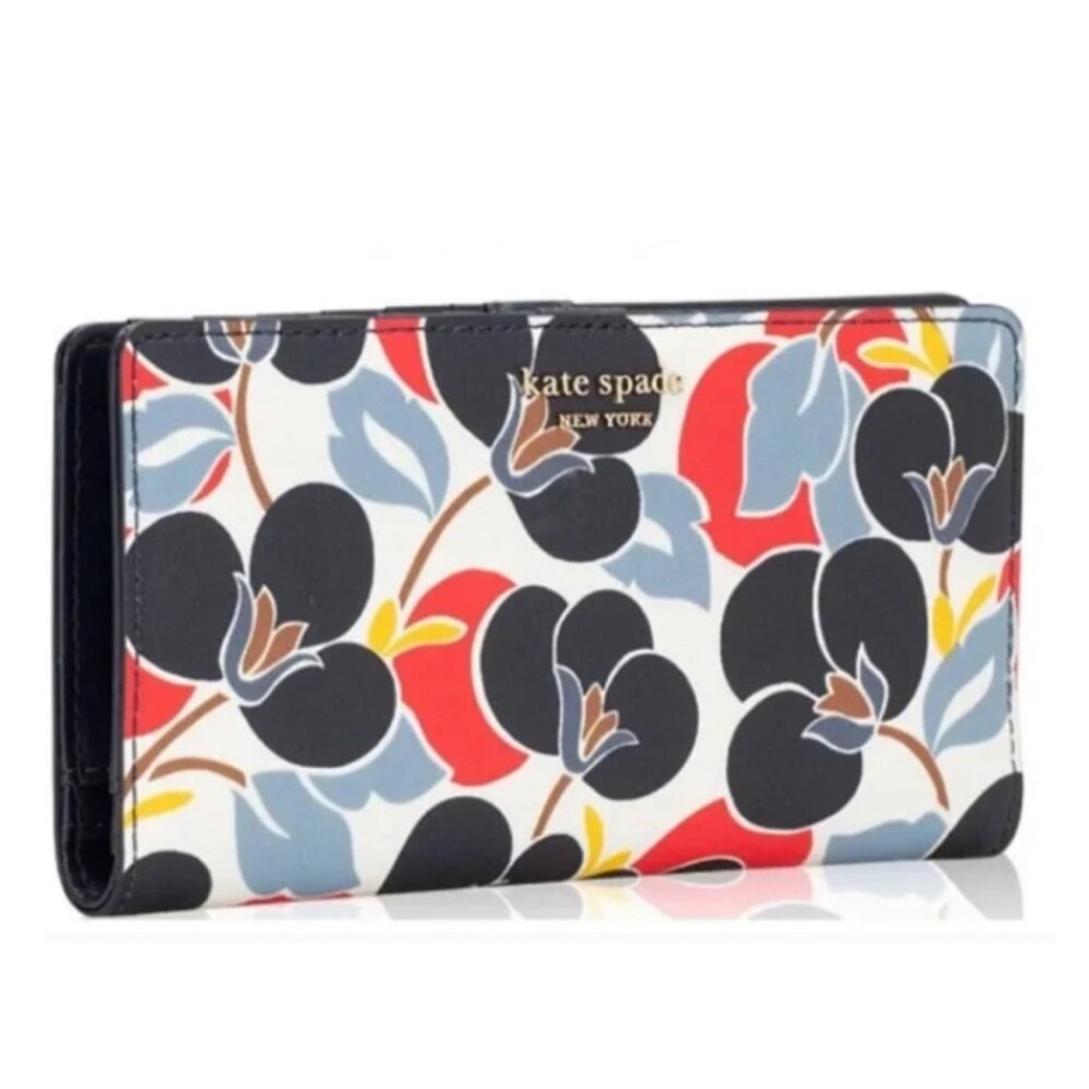 Kate Spade Cameron Breezy floral leather slim bifold wallet - Picture 2 of 8